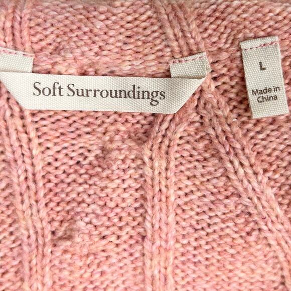 Soft Surroundings Cable Knit Mock Neck Nisette Sweater - Picture 9 of 10